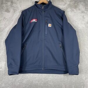 Carhartt Softshell Jacket Mens XL Navy Blue MP Systems Logo Workwear